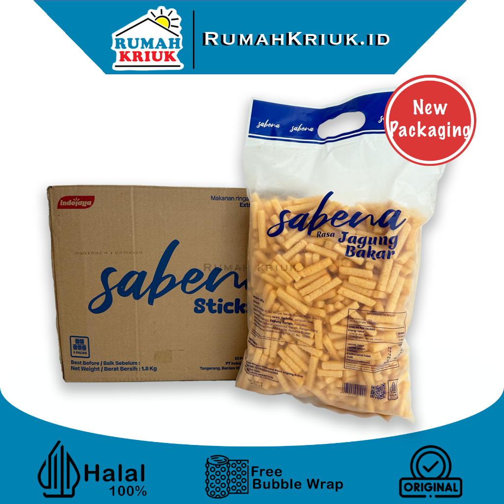 

☘️RumahKriuk☘️ Sabena Stick rasa Jagung Bakar 360gr 1pcs | Halal | Snack | Makanan Ringan| Ciki