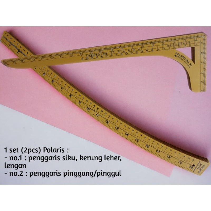 

Penggaris Polaris Besar 1 set (2pcs : no.1 & no.2)