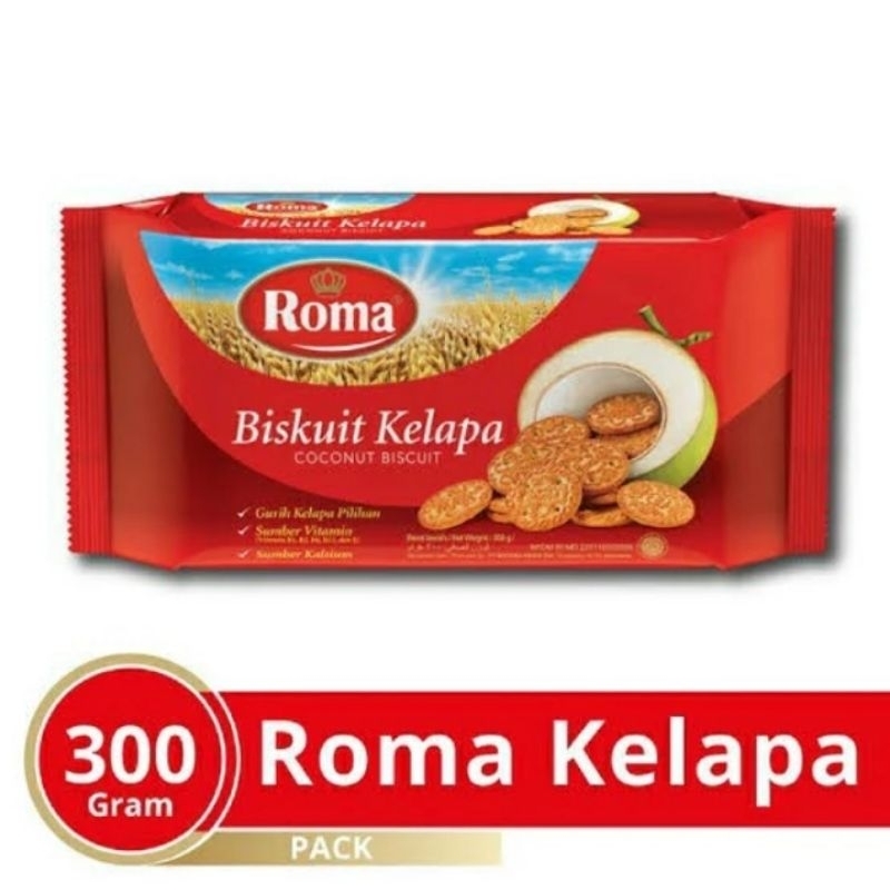 

TERMURAH!! ROMA BISKUIT KELAPA 300gr