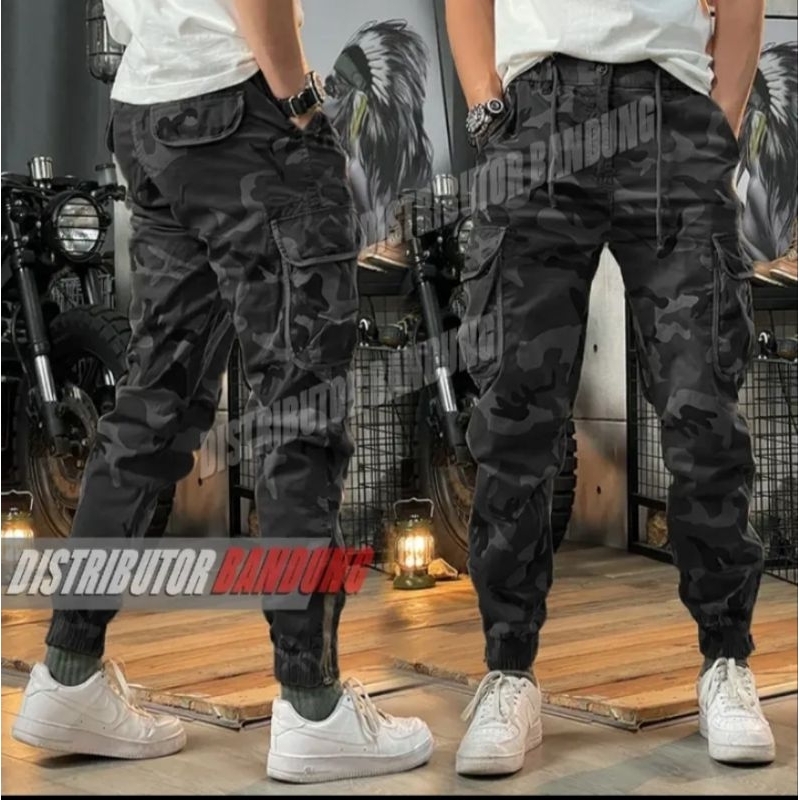 Celana cargo Jogger Loreng Army celana cargo Camouflage celana cargo panjang pria wanita sport