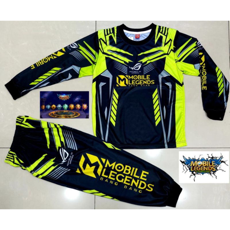 SETELAN BAJU GAMING MOBILE LEGEND/SETELAN BAJU MOTOR CROSS ANAK /GRATIS SABLON NAMA ANAK