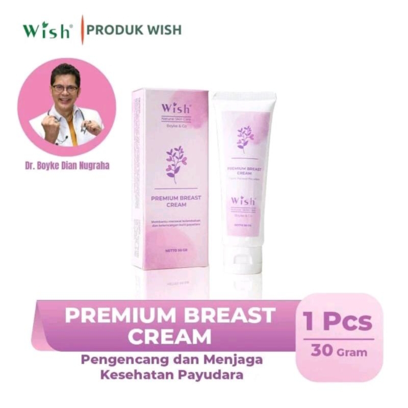 Wish Premium Breast Cream Dr Boyke Krim Pembesar Dan Pengencang Payudara