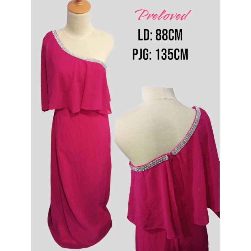 Gaun preloved pink fanta