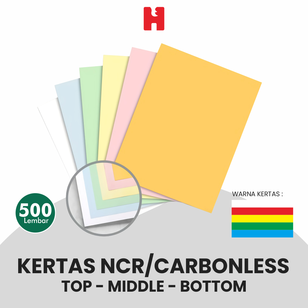 

Kertas NCR/Carbonless Ukuran F4 (Polio) - Isi 500 Lembar
