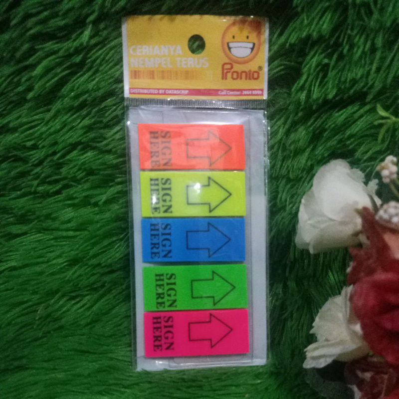 

Post it penanda tanda tangan sign here pronto 5 warna