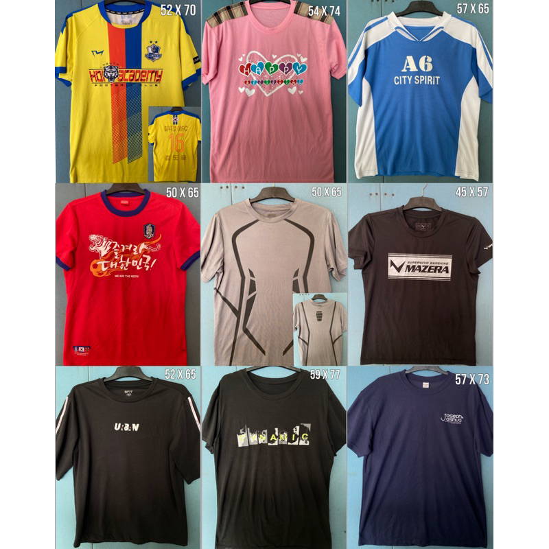 baju kaos olahraga thrift pria wanita