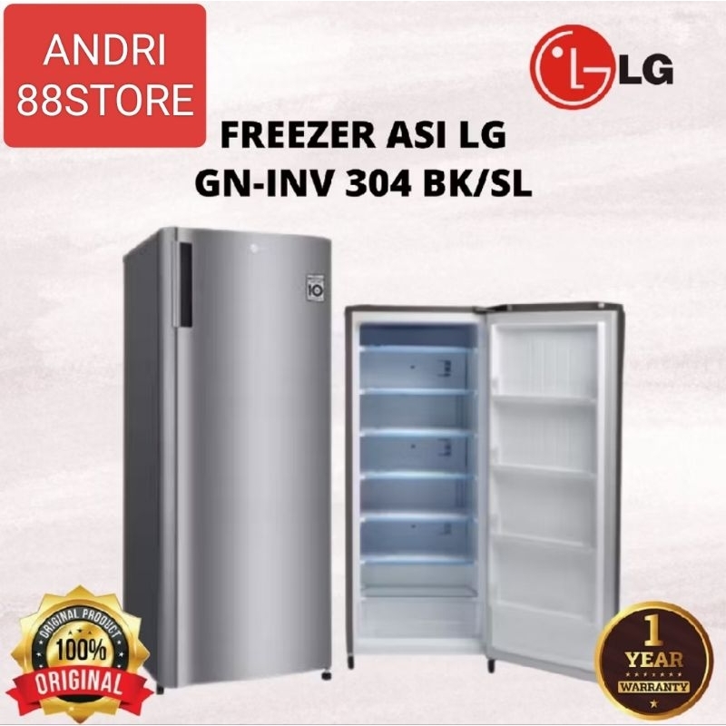 FREEZER LG 6 Rak GN-INV304BK / 304BK KULKAS FREEZER