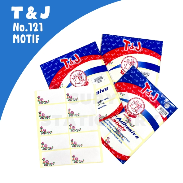 

(SET) KERTAS LABEL T&J MOTIF 121 / STIKER NAMA / STIKER LABEL HARGA / STIKER KERTAS