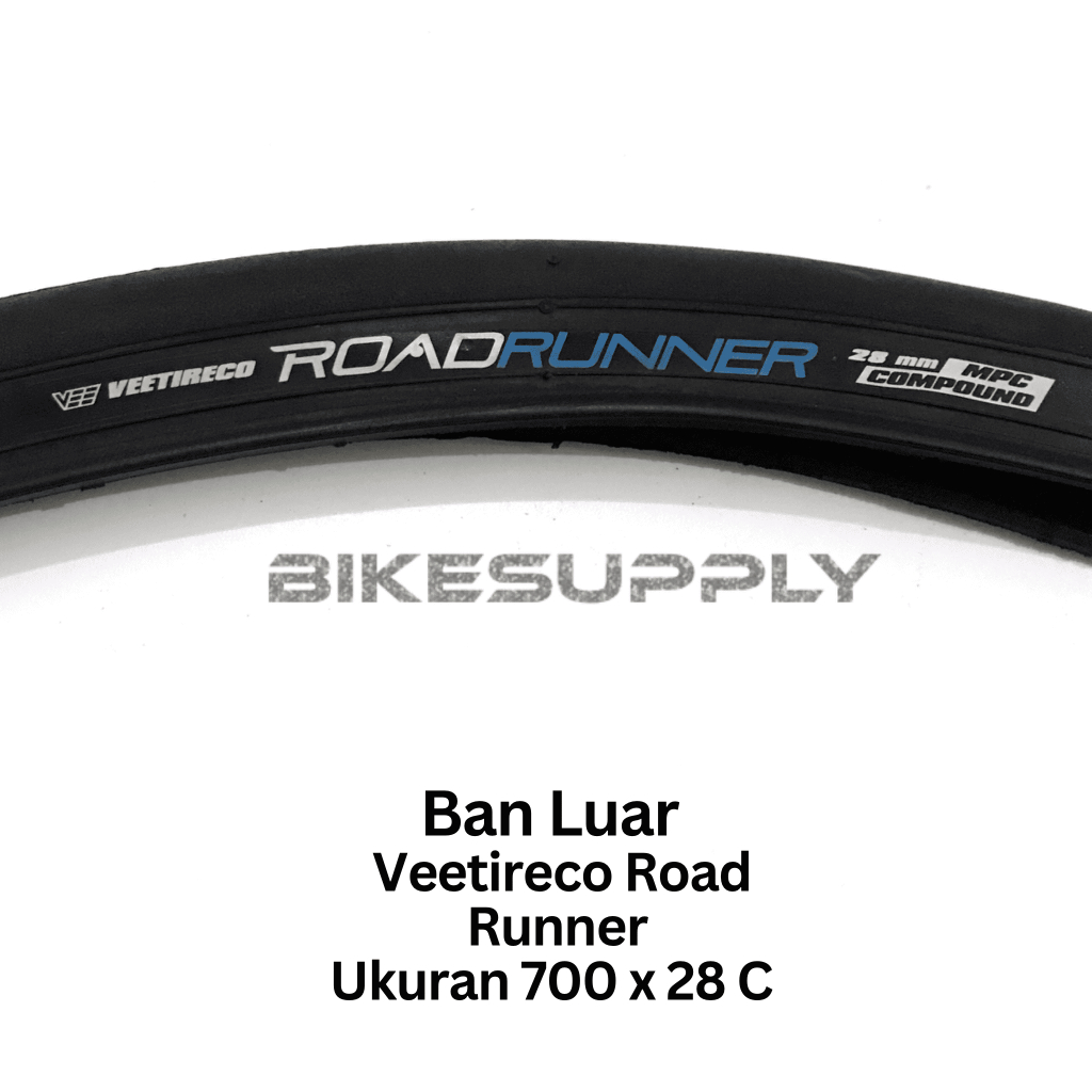 Ban Luar Sepeda Road Bike RB Merk Veetireco (Vee Tire Co) Road Runner Ukuran 700 x 28c