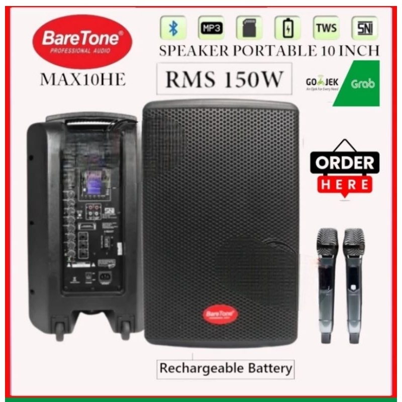 SPEAKER PORTABLE BARETON MAX10-HE / BLUETOOT/TWS