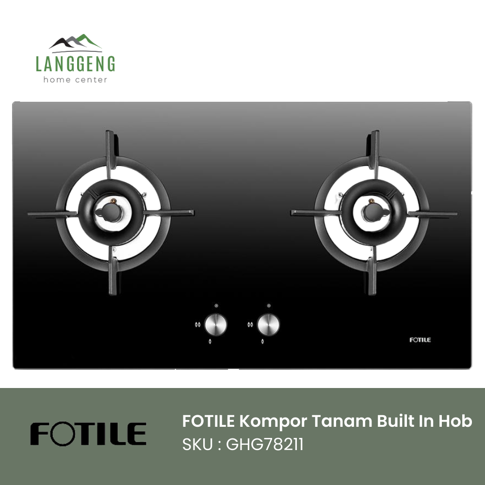 FOTILE Kompor Gas Tanam 2 Tungku GHG78211 / Kompor Tanam Gas GHG 78211
