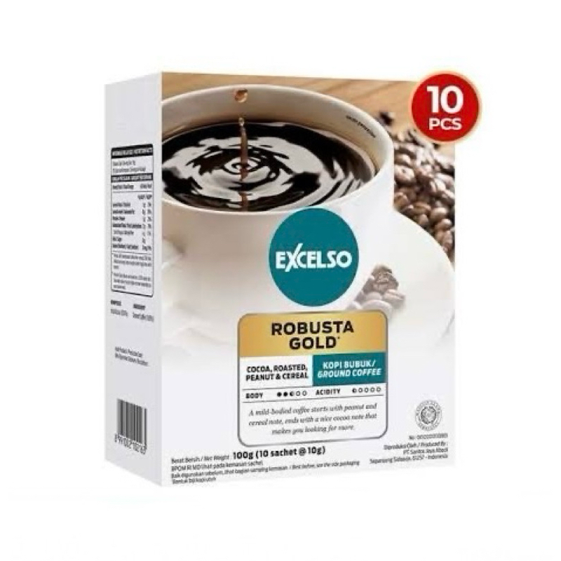 

Excelso Robusta Gold Folding Box Kopi 10 x 10g FREE Bonteh Teh Celup