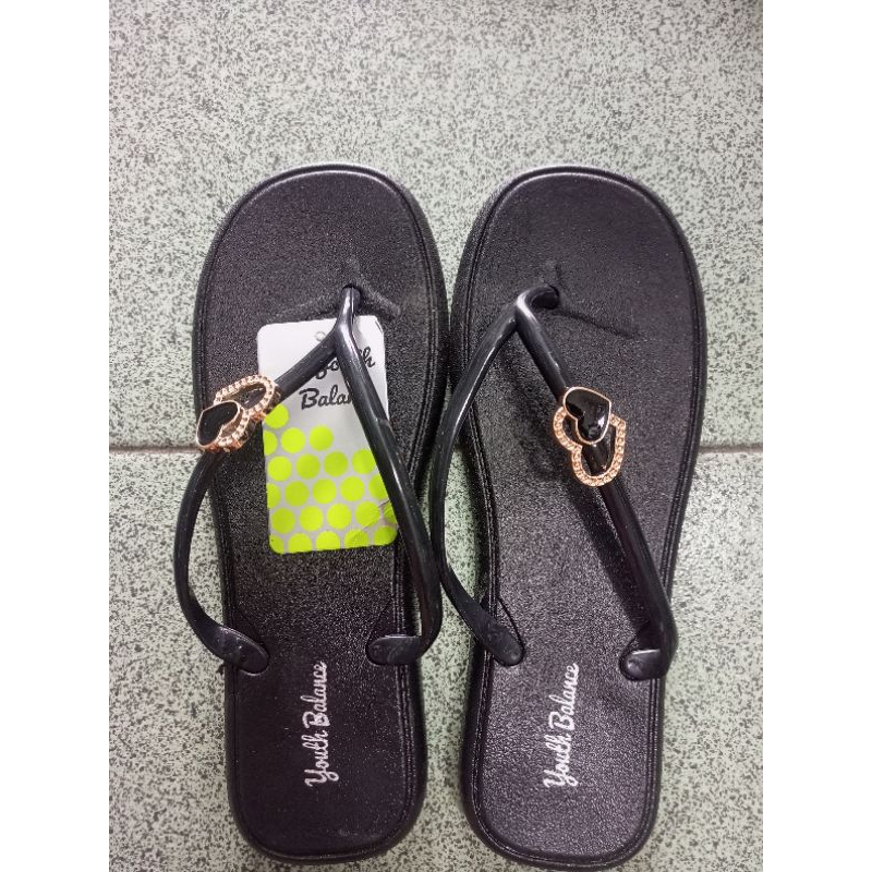 Sandal Jepit Wanita Karet BALANCE Motif Hati