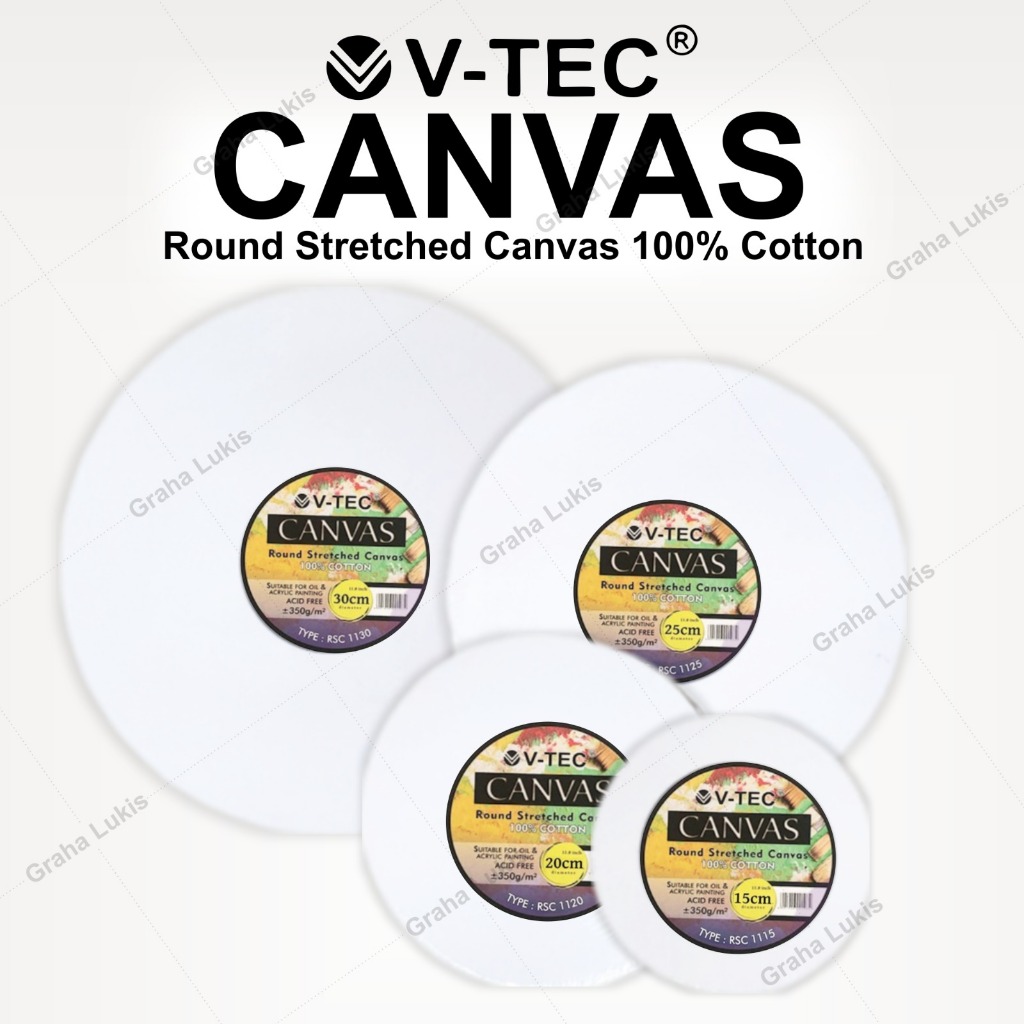 

V-TEC CANVAS STRETCHED ROUND / KANVAS BULAT COTTON