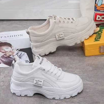 Sepatu Wanita Sneakers  Platform Tinggi Korea Style RUFINE