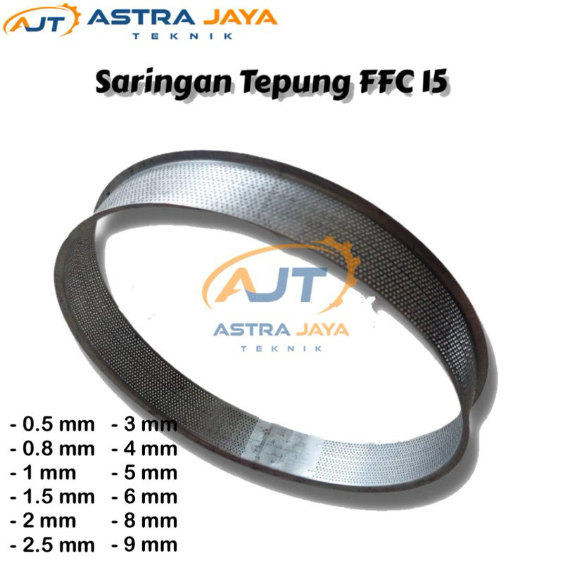 Saringan Gilingan Tepung Disk Mill FFC 15 Ukuran 0.5mm, 0.8mm, 1mm, 1.5mm, 2mm, 2.5mm, 3mm, 4mm, 5mm