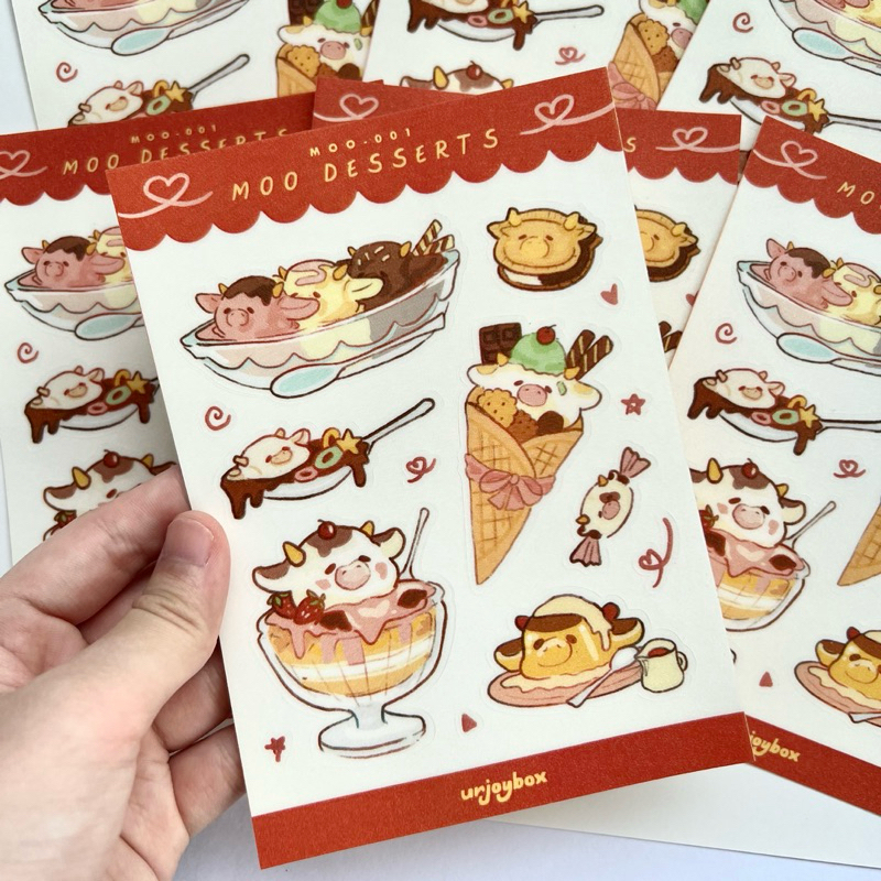 

Dessert Moo Sticker Sheet | diary & journal | urjoybox