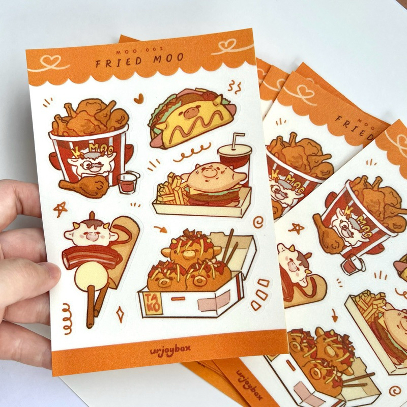 

Fried Moo Sticker Sheet | Diary & Journal | urjoybox
