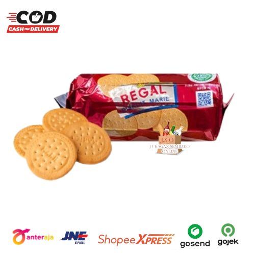 

[ JSO ] Biskuit Marie Regal 120gr Biscuit Marie Regal Rasa Susu Snack Cemilan Halal