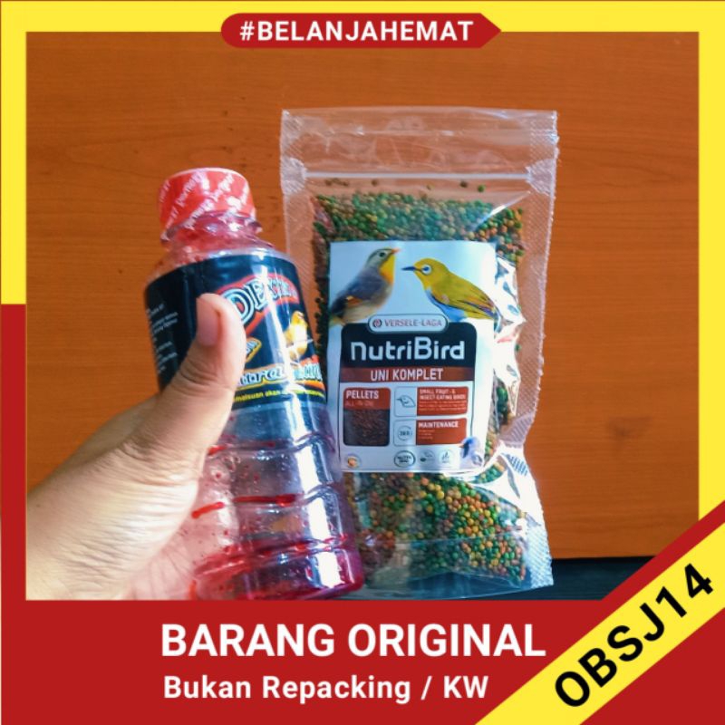 nutribird uni 100 gram dan dextro87 paket pakan doping burung
