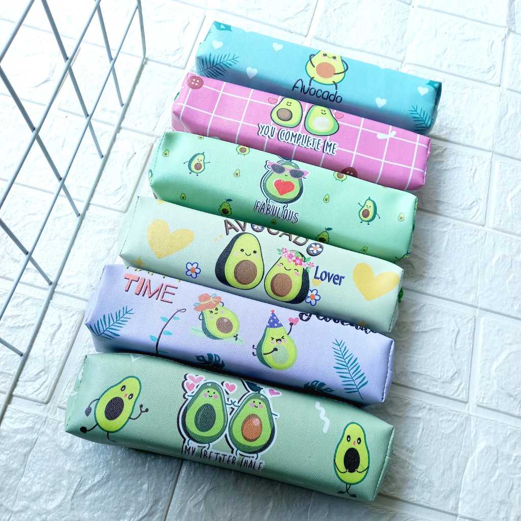 

Tepak Pensil Tempat Pensil Zipper Bag Kotak Pensil Avocado