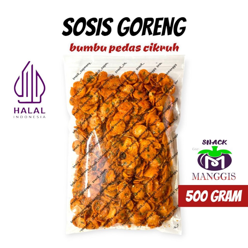 

Sosreng 500 Gram Bumbu Pedas Cikruh Daun Jeruk / Sosis Goreng Viral / Manggisraya / Pedas Cikruh