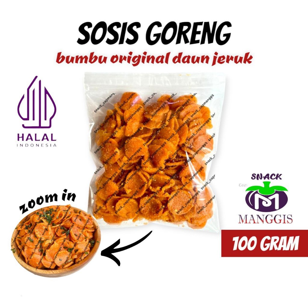 

Sosreng 100 Gram Bumbu Original Daun Jeruk / Sosis Goreng Viral / Manggisraya / Original Daun Jeruk