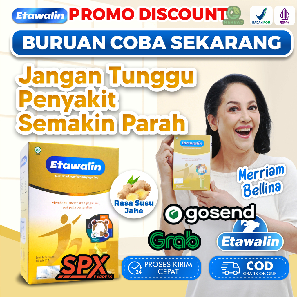 

Susu Etawalin - Solusi Atasi Nyeri Sendi Dan Asam Urat Stroke Sebelah Rematik Syaraf Kejepit Asli Original 1 Box