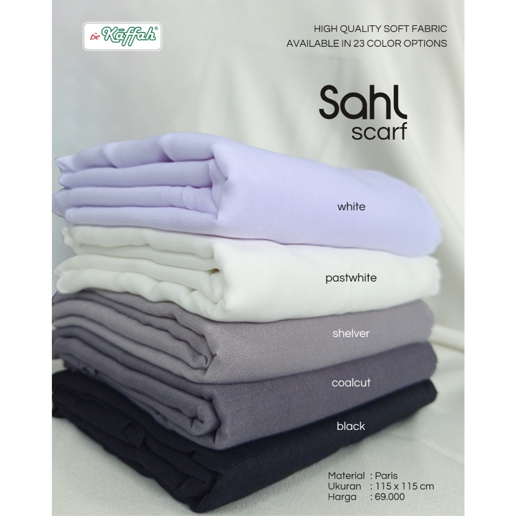 SAHL SCARF BY ENNEA/ SEGI EMPAT SYARI/ SEGI EMPAT POLOS PARIS PREMIUM ANTI LETOY/ SCARF ENNEA/ HIJAB