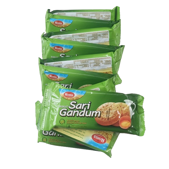 

Roma Sari Gandum Biskuit Dengan Gandum Utuh & Susu 39g (1 pack/10 sachet)