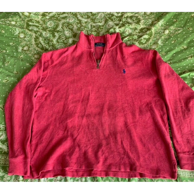 halfzip ralph lauren merah