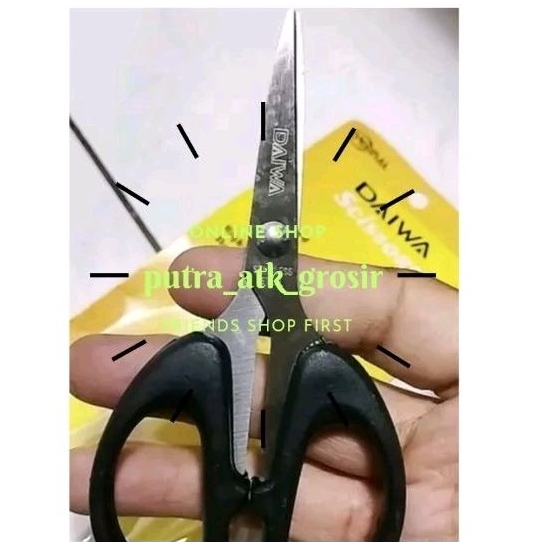 

(1pcs) gunting kecil daiwa/gunting kertas/gunting serbaguna murah