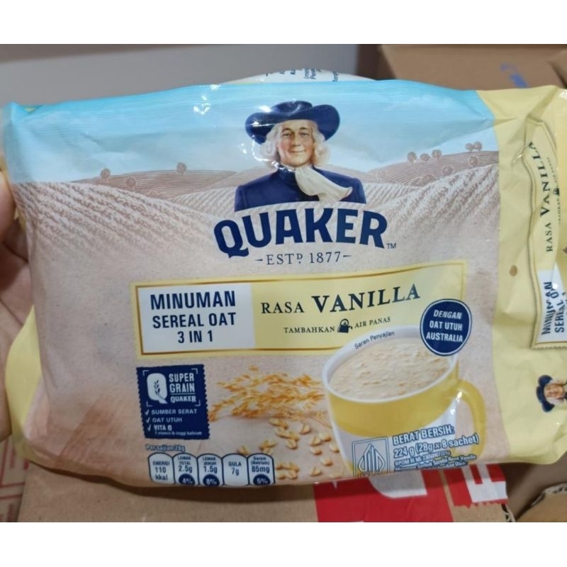 

Quaker 3in1 Sachet ~ Vanilla Chocolate Sachet (8 Sachet) EXP April 2026
