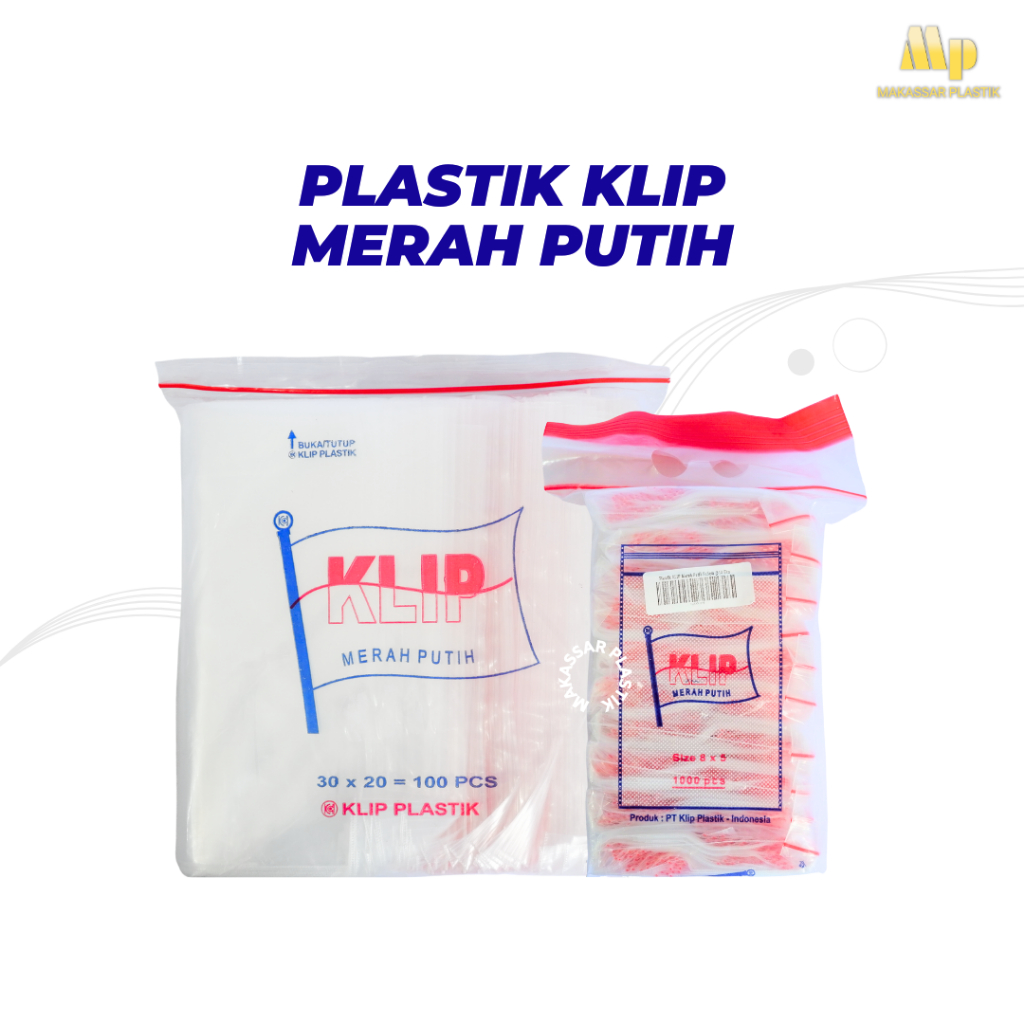 PLASTIK KLIP MERAH PUTIH / PLASTIK KLIP