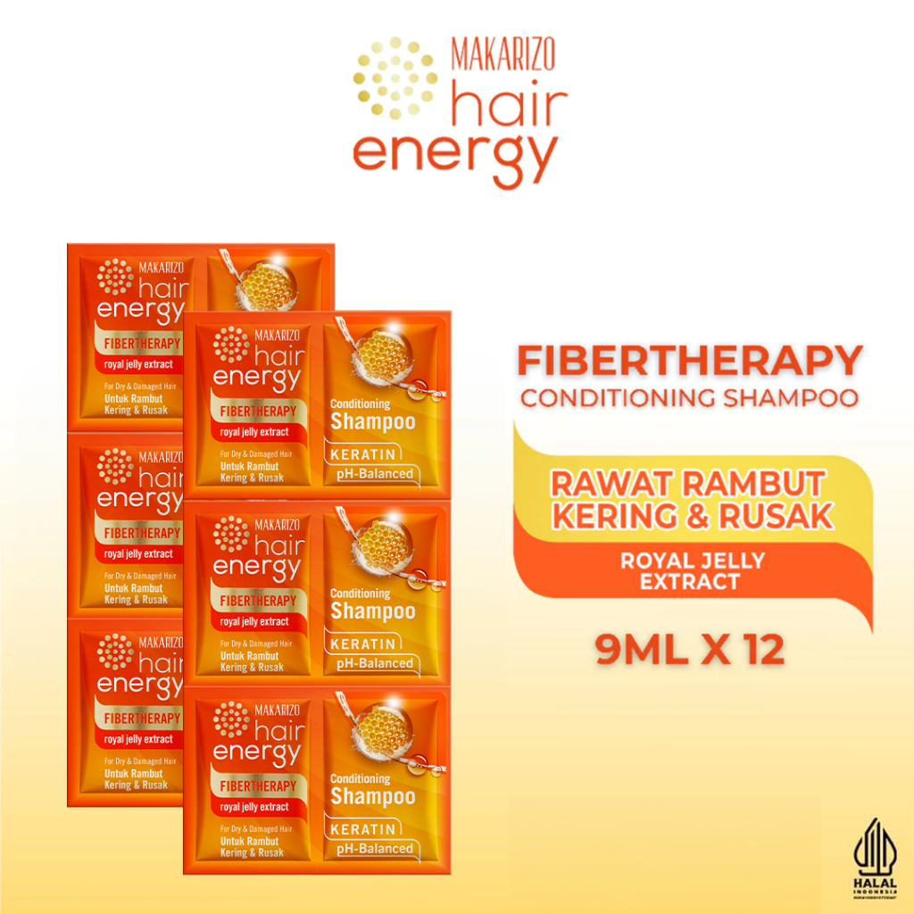 Makarizo Hair Energy Fibertherapy  Conditioning Shampoo Royal Jelly 9 mLx12