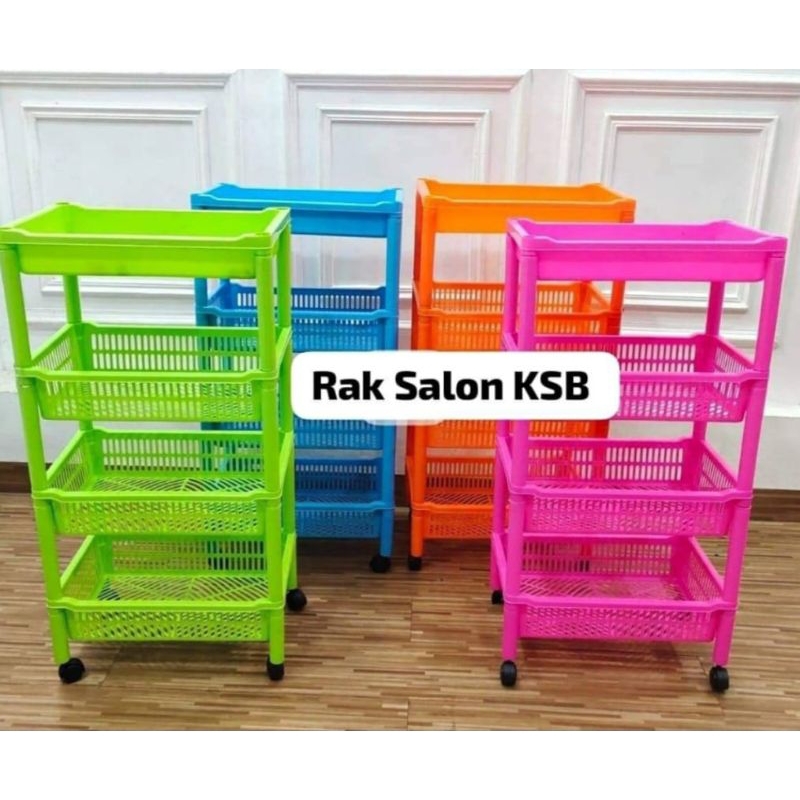 Rak salon 4susun Ksb + roda