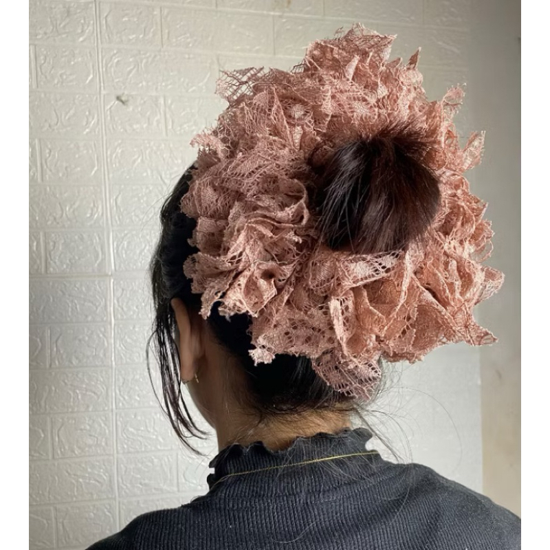 IKAT RAMBUT RENDA BROKAT / SCRUNCHIE JUMBO / CEPOLAN RAMBUT HIJAB