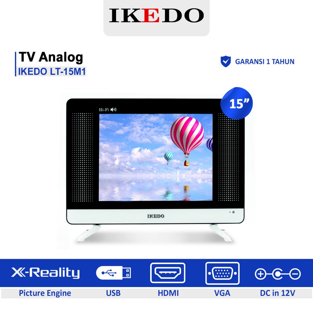 IKEDO TV LED 15 Inch TV Monitor HD Garansi Resmi 12 Bulan