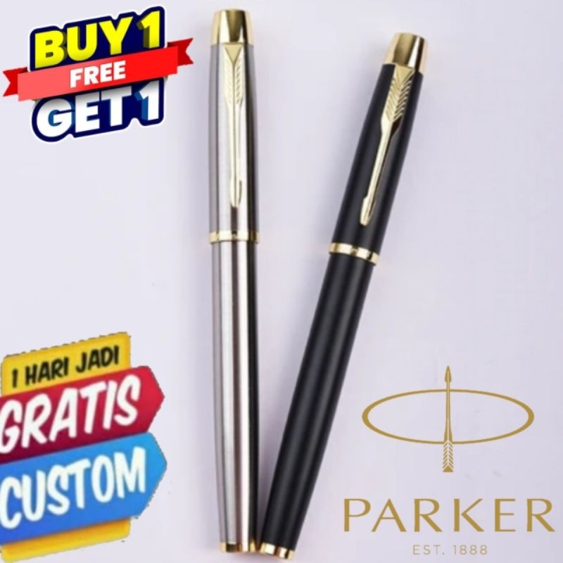 

Ballpoint Mewah Pen Parker RB Buy 1 Get 1 Free Gratis Grafir Nama Dan Box Bludru Exlusive