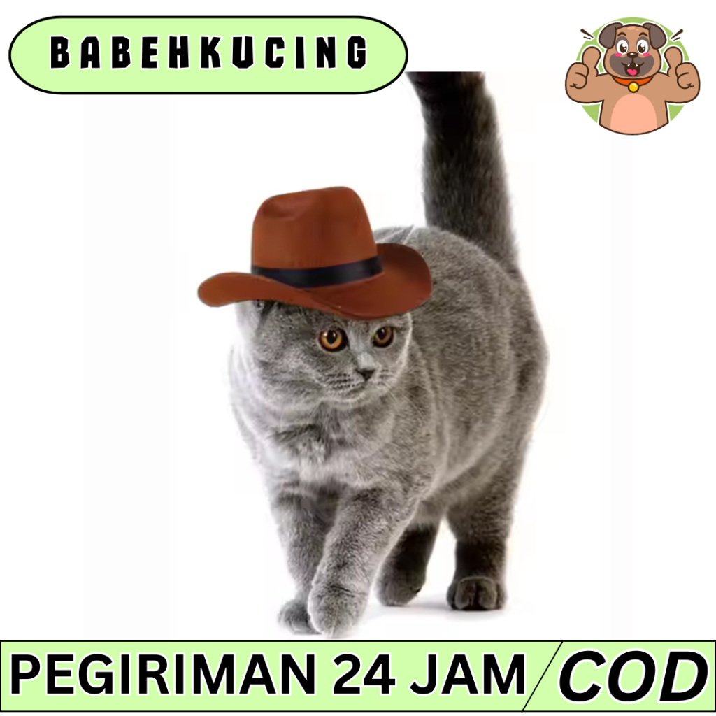 babe petshop Topi koboi kucing Topi Kucing dan Anjing Lucu Aksesoris Hewan Topi Kucing dan Anjing Lu