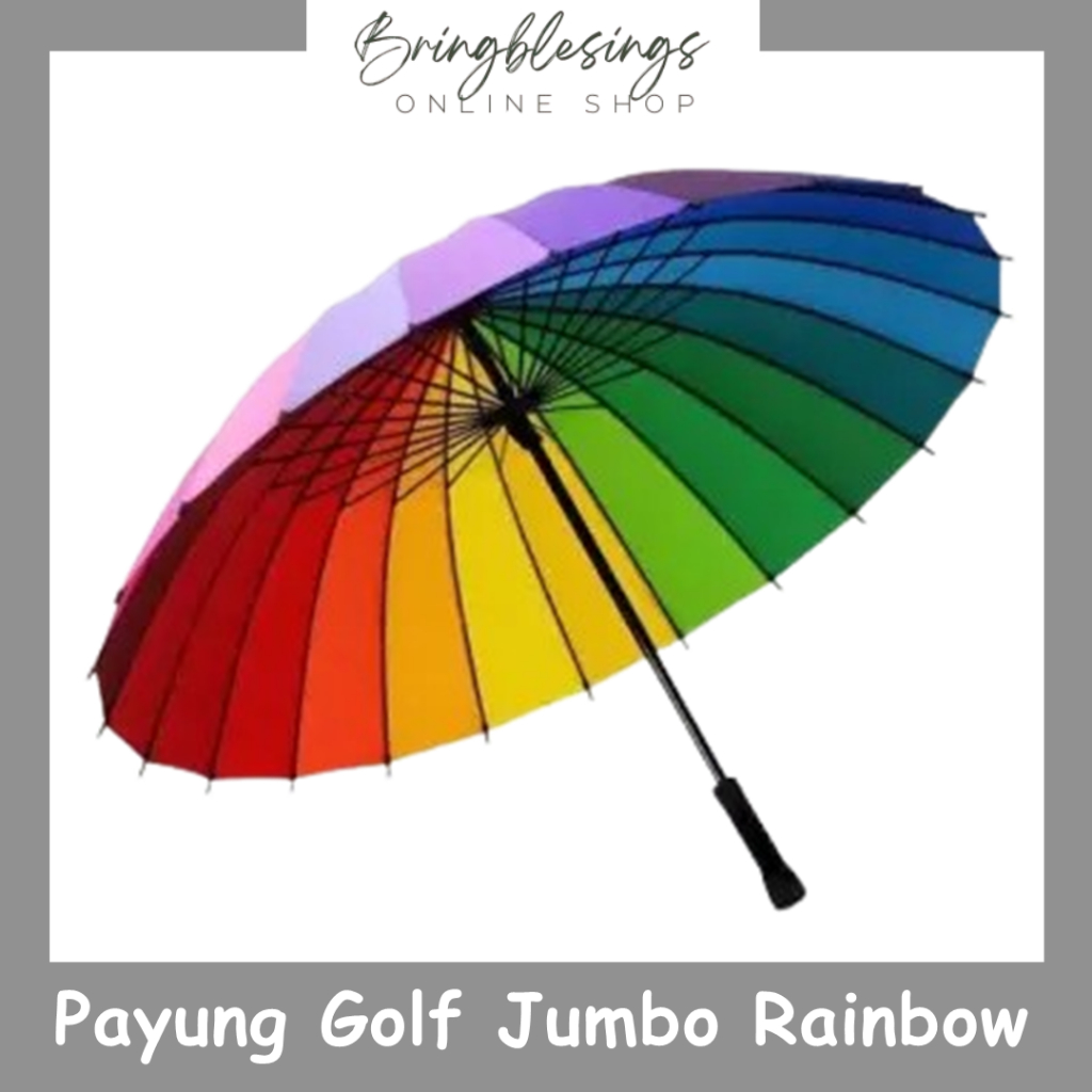 Payung Golf Pelangi 16 Jari Payung Pelangi