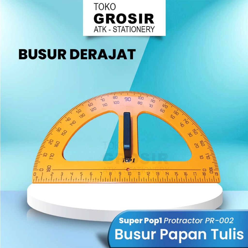 

Penggaris Busur Papan Tulis / BUSUR PR002 Super POP 1 / PR-002 Busur Derajat Papan Plastik Mika / Protractor POP1 PR 002