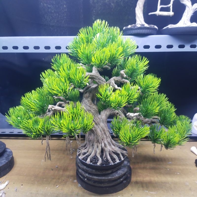 Aksesoris Aquarium Bonsai Plastik Hiasan Aquascape