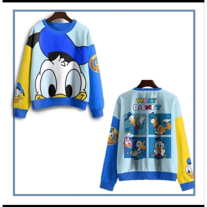Sweater crewneck motif donald fullprint