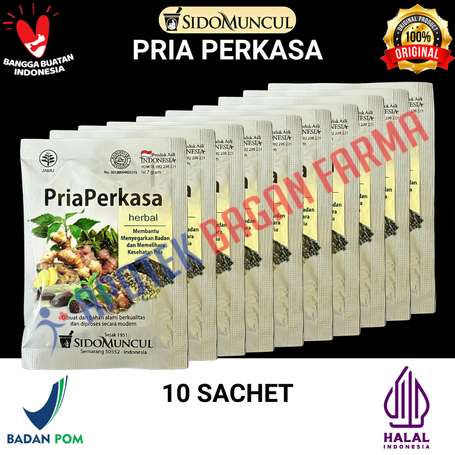 Sido Muncul Jamu Pria Perkasa 10 sachet - Menambah Semangat dan Stamina