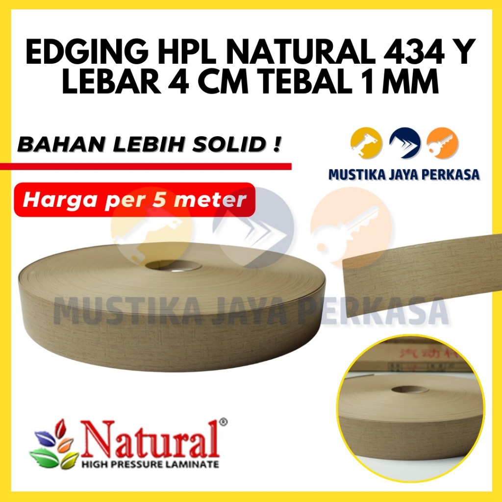 Per 5 Meter Edging HPL Natural NE 434 Y 1x42mm 4 CM Motif Woodgrain