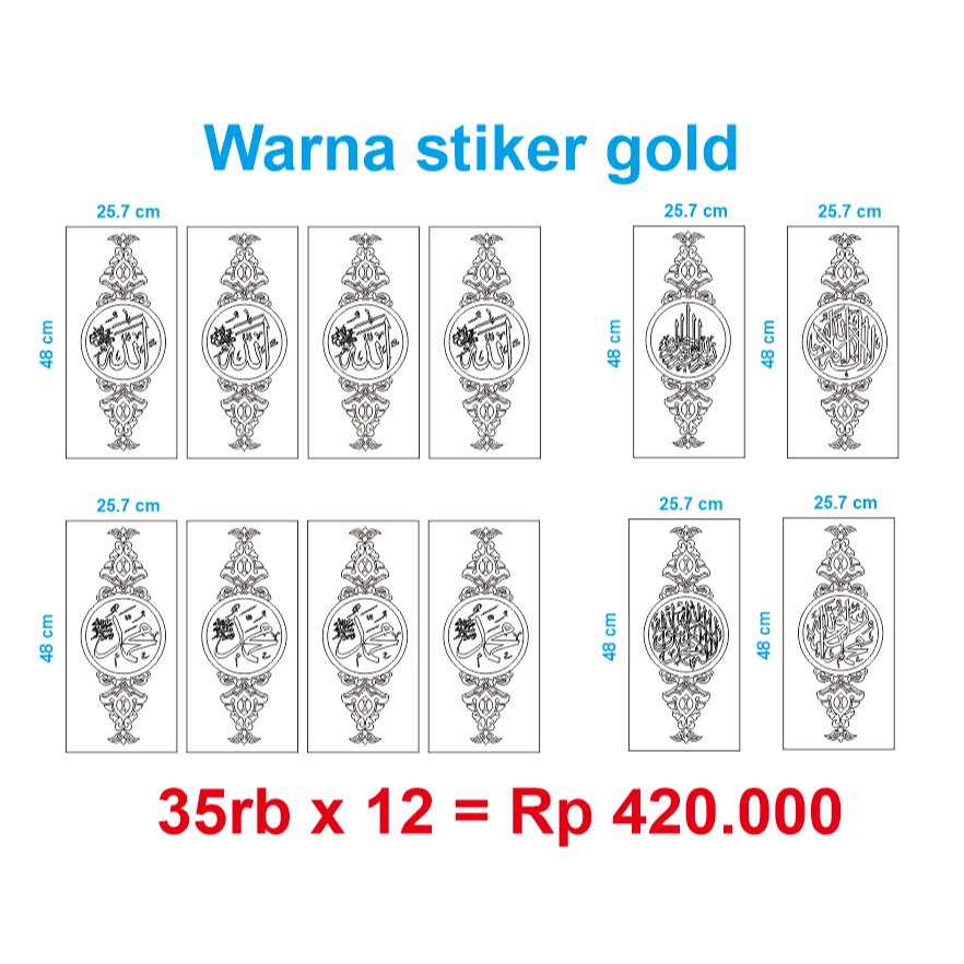 

Pesanan custom stiker 420rb