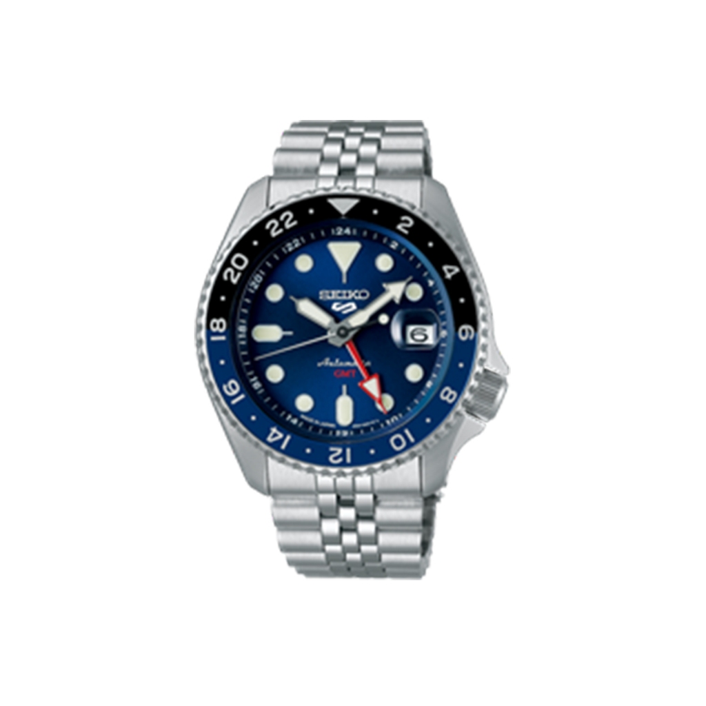 Jam Tangan Seiko 5 Sport Automatic Men Blue Dial Silver Stainless steel 42.5mm - SSK003K1