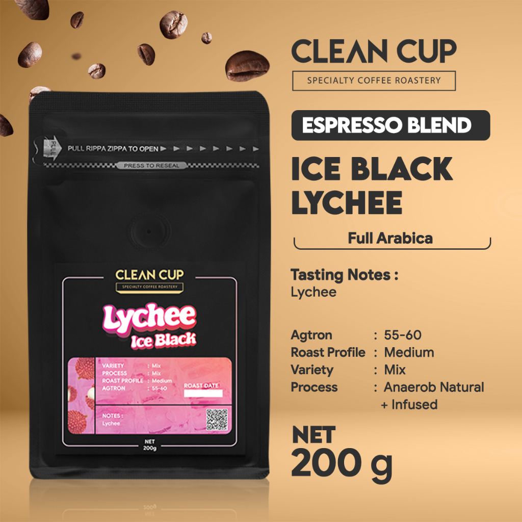 

Kopi Clean Cup Ice Black Lychee Espresso Blend Whole Bean