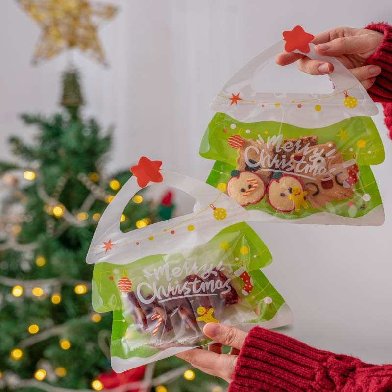 

2024PK002 - PLASTIC ZIPPER CHRISTMAS TREE SNOWMAN - PLASTIK KLIP ZIPLOCK NATAL - PLASTIK COOKIES / PERMEN / COKLAT NATALAN